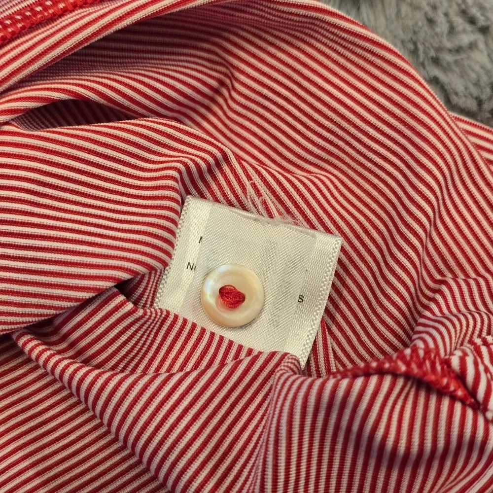 Peter Millar XXL Red White Striped Polo Shirt The Cream of the Stream Mens XXL